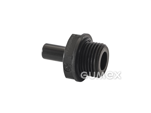 Drücke Kehle JOHN GUEST, für Außenrohr Ø 4mm Außengewinde BSP 1/8", Acetalcopolymer, schwarz, 